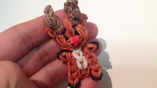 Rainbow Loom Nederlands Mini Rendiertje Rudolph Original Design [upl. by Eneli842]