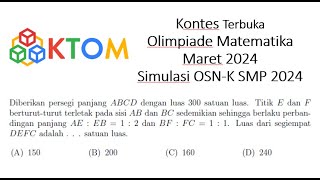 Soal 3 KTOM Maret 2024  Simulasi OSNK SMP 2024 [upl. by Shawna]