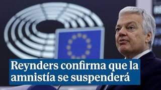 Reynders confirma que la amnistía se suspenderá hasta que se resuelvan las cuestiones prejudiciales [upl. by Kristyn]