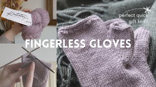 FREE Fingerless Gloves pattern  quick 1day gift knit potential [upl. by Aicilf]