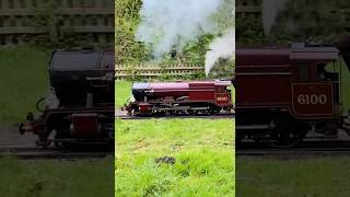 Steamy departure as 6100 Royal Scot and Chiltern shuttle depart at Watford Miniature Railway [upl. by Alin666]