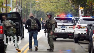 Multiple deaths reported in Pittsburgh synagogue shooting [upl. by Aramas]