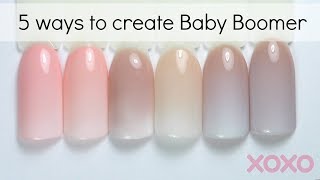 How to Baby Boomer Nails ♡ French fade tutorial [upl. by Eillek]