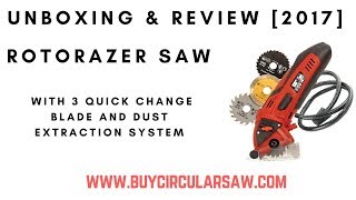 UNBOXING amp REVIEWS 2017 Rotorazer Saw with 3 Quick Change Blade and Dust Extraction System  Red [upl. by Jump]