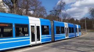 Stockholm SL tram linje 7 departing Waldemarsudde [upl. by Ramu861]