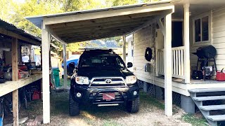 How To BUILD a LEANTO CARPORT  12x20 Covered Shelter  Minimalist Design [upl. by Tirza]