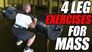 4 Leg Exercises for MASS  Epic Leg Workout [upl. by Aieki]