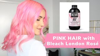 Dyeing my hair pink with Bleach London Rosé [upl. by Llewoh]