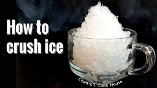 How to crush ice  How to crush ice at home using blender or food processor  Crushed ice cubes [upl. by Damahom]