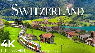 SWITZERLAND • 4K Relaxation Film Winter to Spring • Relaxing Music  Nature 4k Video UltraHD [upl. by Adleremse873]