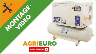 Agrieuro Montagevideo Schraubenkompressor Fiac NEW SILVER 15300  Max Druck 10 bar [upl. by Sura]