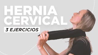 Cómo desinflamar la HERNIA DISCAL CERVICAL con tres ejercicios  guía imprimible [upl. by Ehling995]