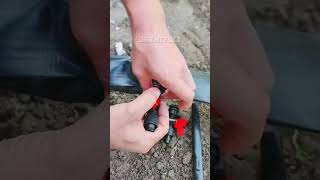 drip irrigation pipes fittings install agriculture drip pipe shorts skills tutorial tools field [upl. by Konstantin]