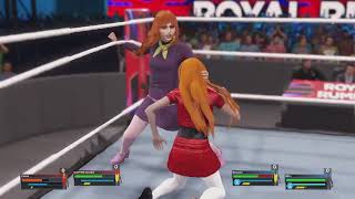 WWE 2K23 Velma and Daphne Vs Blossom and Bell [upl. by Glori]