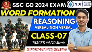 Word Formation Reasoning All Type Questions on Letter Word Formation  SSC GD Reasoning Class07 [upl. by Aicelef]