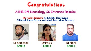 Dr Mohit Mann Rank 3 DM Neurology AIIMS Superspeciality Entrance Exam [upl. by Shirl]