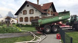 Aufräumarbeiten nach Großbrand in Höchst [upl. by Jopa]