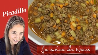 Receta de picadillo PARA CHILES RELLENOS Y TACOS¿Que hago de comer hoy La cocina de Nanis 4 [upl. by Corydon]