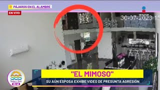 Esposa de El Mimoso EXHIBE nuevos VIDEOS de supuesta AGRESIÓN por parte de él  Sale el Sol [upl. by Anitniuq]