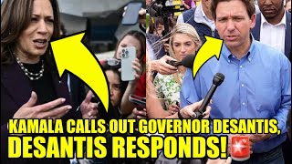 Kamala RIPS DeSantis For IGNORING Her Calls DeSantis PANICS [upl. by Collar]