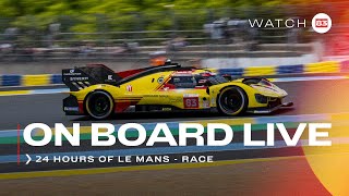 Onboard the 83 LIVE race action at 24H of Le Mans 2024  Ferrari Hypercar Part 2 [upl. by Angele]