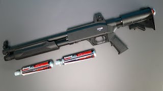 Testschießen mit der stärksten Pumpgun Deutschlands  Shotgun mit 75 Joule [upl. by Anceline]