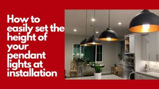 How to Simply and Easily set the height of multiple pendant lights during installation [upl. by Hoenack919]