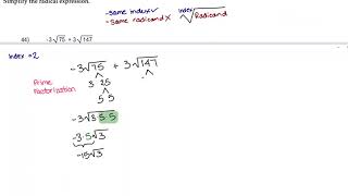 44 Simplify the radical expression Assume that all variables [upl. by Eiggem939]