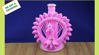 Innovative Peacock Design DIY Showpiece Making Ideas For Home Decoration  Best out of waste [upl. by Cilla]