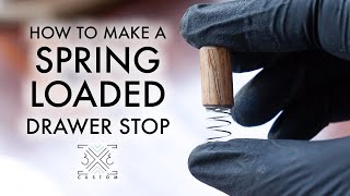 How to Make a Spring Loaded Drawer Stop  Woodworking How To [upl. by Klepac]