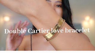 Double Cartier Love bracelet stack it’s better than love and juc [upl. by Sabine]