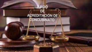 CONCUBINATO JUICIO DE ACREDITACIÓN DE CONCUBINATO [upl. by Oicangi]