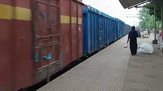 LEGENDARY WAG7 HAULING GOODS TRAIN CROSSED KULGACHIA STATION [upl. by Arrac]