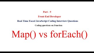 Map vs forEach in JavaScript  Difference between map and forEach method in JavaScript [upl. by Dre]