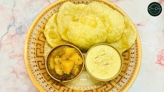 Aloo Puri with Pumpkin Kheer✨ Diner Diary Recipe👩‍🍳 [upl. by Kathlene]