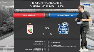 HIGHLIGHTS  HAHK Mladost  53  HK Concordia 1906  PH u hokeju na travi 20242025  4 kolo [upl. by Nahtonoj39]