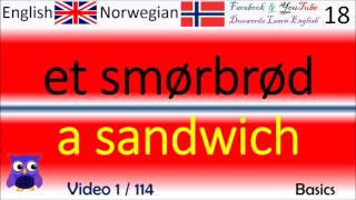 01 Basics  Grunnleggende Norsk  Engelske Ord  Norwegian  English Words læring engelsk lære [upl. by Highams]