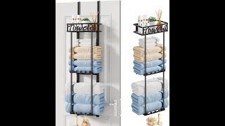 Assembly instructions HapiRm 3 Tier Over The Door Towel RackZWJ156 ASIN B0D3KP2H2J [upl. by Norrehs]