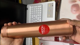 Milton Copper Delight 1000ml Water Bottle Unboxing [upl. by Ademordna]