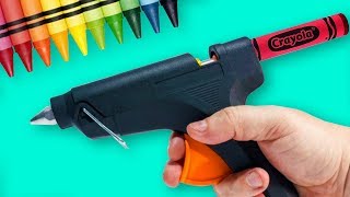 Easy Colorful Crayon Ideas And Hacks [upl. by Aihsitan]