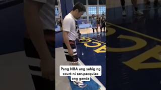 Pang NBA ang sahig ng court ni senpacquiao ang ganda [upl. by Nairrod]