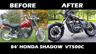 Honda Bobber Motorcycle Build [upl. by Ahsimot]