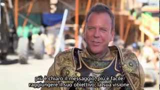 Il cast di Pompei intervista a Kiefer Sutherland sottotitoli in italiano [upl. by Etsirk]