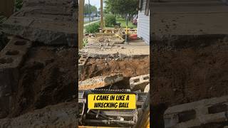 I came in like a wrecking ball concretedemolition skidsteer buildingindiana indiana shorts [upl. by Munster773]