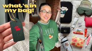 what’s in my bag 💌🎧 new york city corporate girlie edition  coach lana shoulder bag review [upl. by Kurtzig]