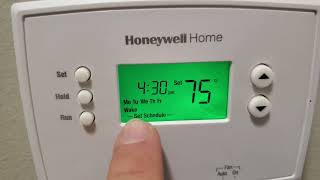 Set honeywell thermostat [upl. by Lustick]