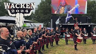 Scottish Bagpipers at Wacken United wackenopenair2024 wacken [upl. by Redneval970]