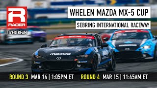 Mazda MX5 Cup 2024  Round 3  Sebring International Raceway  Livestream [upl. by Rumney208]