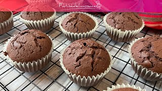 MUFFIN AL CIOCCOLATO con la PLANETARIA  Ricetta facile per impastatrici Kenwood KitchenAid ecc [upl. by Thornie680]