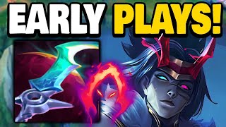 How to make EARLY PLAYS on RED KAYN and TAKEOVER  Kayn Jungle Season 14 Gameplay Guide [upl. by Dnalsor]